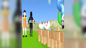 Scary Teacher 3D vs Squid Game Troll Granny vs Neighbors in Challenge with Balloon #shorts