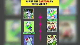 Guess The Cartoon By Thier Voice Challenge #4 #viral #challenge #cartoon #quiz