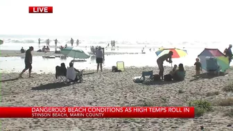 Bay Area heat brings large crowds to beach