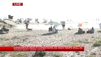 Bay Area heat brings large crowds to beach