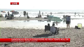 Bay Area heat brings large crowds to beach