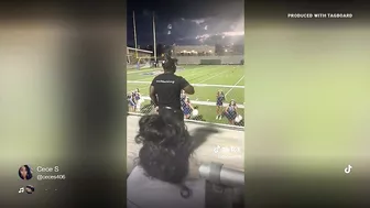 Texas father dances along to daughter's cheer routine in viral TikTok