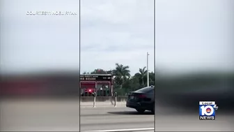 Van catches fire on I-95 in Deerfield Beach