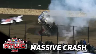 Massive Steel Block Late Model Flip | 2023 Dirt Track World Championship at Eldora Speedway