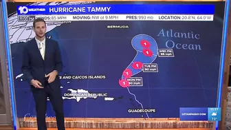 Tracking the Tropics: Hurricane Tammy to slowly weaken over next several days