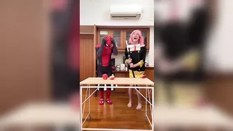 ISSEI funny video ???????????? Anya with Spiderman | KATANA / SAMURAI Sword