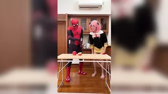 ISSEI funny video ???????????? Anya with Spiderman | KATANA / SAMURAI Sword