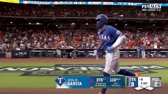 ADOLIS GAR-CÍ-A LATER! GRAND SLAM for the Rangers SUPERSTAR in GAME 6 of the ALCS!