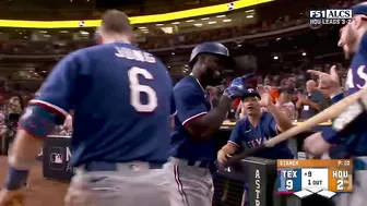 ADOLIS GAR-CÍ-A LATER! GRAND SLAM for the Rangers SUPERSTAR in GAME 6 of the ALCS!