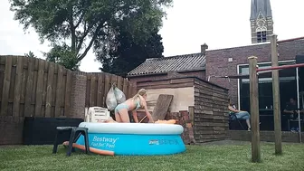 Girl Gymnastic Flexibility Stretching Waterfun