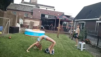 Girl Gymnastic Flexibility Stretching Waterfun