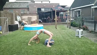 Girl Gymnastic Flexibility Stretching Waterfun