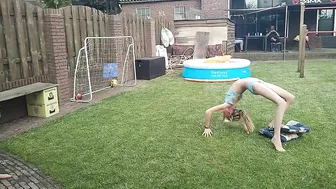 Girl Gymnastic Flexibility Stretching Waterfun