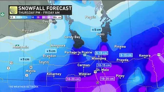 Rounds of Snow Hit Manitoba, Difficult Travel Near American