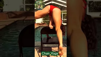 Flexible Yoga Stretching with Chair #shorts