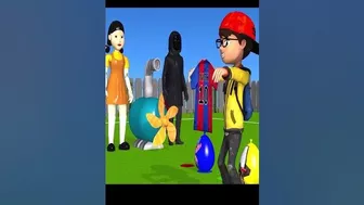 Scary Teacher 3D vs Squid Game Secret Challenge In Colorful Balloon Miss T vs Neighbor Loser #shorts