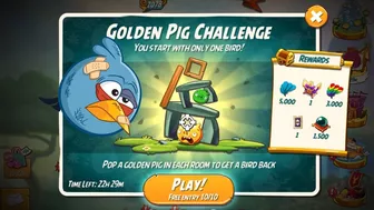 Angry Birds 2 Golden Pig Challenge 8 Rooms (Blues)