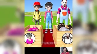 Scary Teacher 3D vs Squid Game Wooden Bricks 5 Times Challenge Neighbor and Granny Loser #shorts