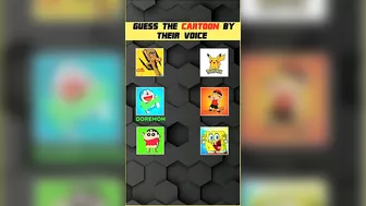 Guess The Cartoon By Voice Challenge ! | Guess Puzzles and Riddles | #shorts #viral #paheliyan