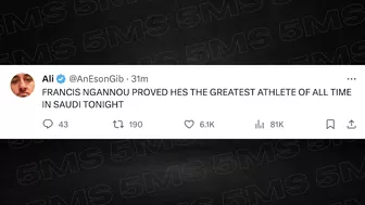 CELEBRITIES AND INFLUENCERS RESPOND TO TYSON FURY VS FRANCIS NGANNOU