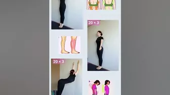 Easy exercises for every day with support on the wall #yoga #shortvideo #goodexercise