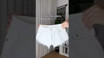 TRY ON HAUL✨White Denim Shorts???? #ootd #outfit #outfitideas #outfitinspo #denimshorts #tryonhaul