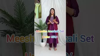 Try on Haul Pista Green Anarkali Dupatta Suit from Meesho #meesho #meeshoanarkalihaul #meeshohaul