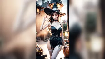 [4K] 할로윈 언더웨어 룩북 Halloween Lookbook#ai #lookbook #aiart #halloweencostume#lingerie