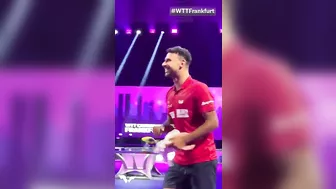 A wholesome compilation of Omar Assar’s celebration after picking up the W at #WTTFrankfurt ????????