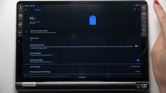 How to Activate Battery Percentage on Yoga Smart Tab?
