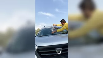 Car window cleaning trick ???????? #shorts #car #lifehacks #tiktok