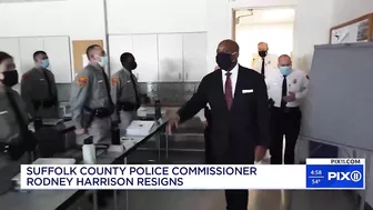 Suffolk County Police Commissioner Rodney Harrison, stepping down after Gilgo Beach arrest