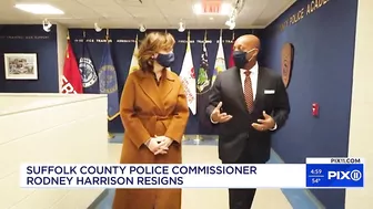 Suffolk County Police Commissioner Rodney Harrison, stepping down after Gilgo Beach arrest