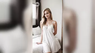 4K LookBook. Stunning Sweet Cutie Try On Nightdress. See Through. AI Art.