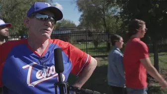 Rangers fans travel hours to pack Arlington's Entertainment District for World Series parade