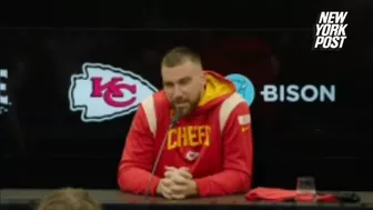 Travis Kelce asked if he’s ‘in love’ with Taylor Swift