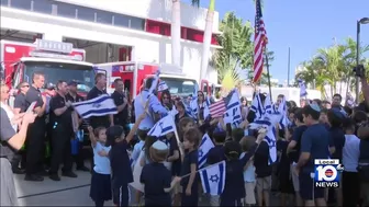 Firefighters travel from Miami Beach to Israel