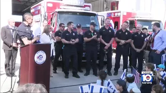 Firefighters travel from Miami Beach to Israel