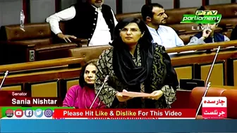 PTI Sania Nishtar Sensational & Emotional Speech In Senate Of Pakistan