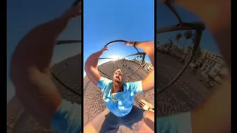 beautiful beach backflip POV ????