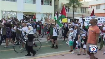 Dueling protests held in Miami Beach over war between Israel and Hamas