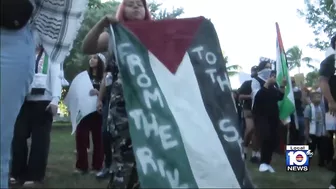 Dueling protests held in Miami Beach over war between Israel and Hamas