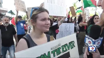 Dueling protests held in Miami Beach over war between Israel and Hamas