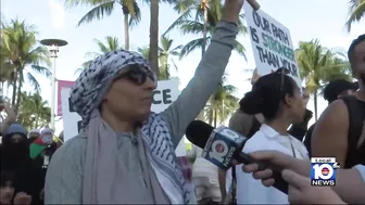 Dueling protests held in Miami Beach over war between Israel and Hamas