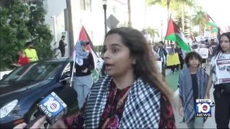 Dueling protests held in Miami Beach over war between Israel and Hamas