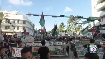 Dueling protests held in Miami Beach over war between Israel and Hamas