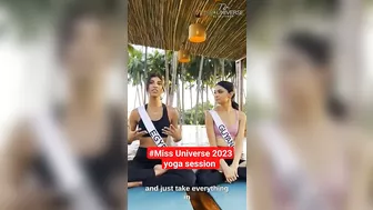 The delegates are embracing yoga session in El Salvador #missuniverse2023 #72ndmissuniverse