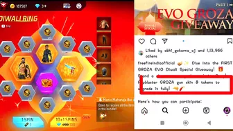 FREE FULL UPGRADE GROZA GUN SKIN ????????diwali special Instagram giveaway