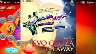 FREE FULL UPGRADE GROZA GUN SKIN ????????diwali special Instagram giveaway