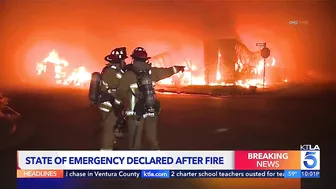 State of emergency declared after fire shuts down 10 Freeway in Los Angeles